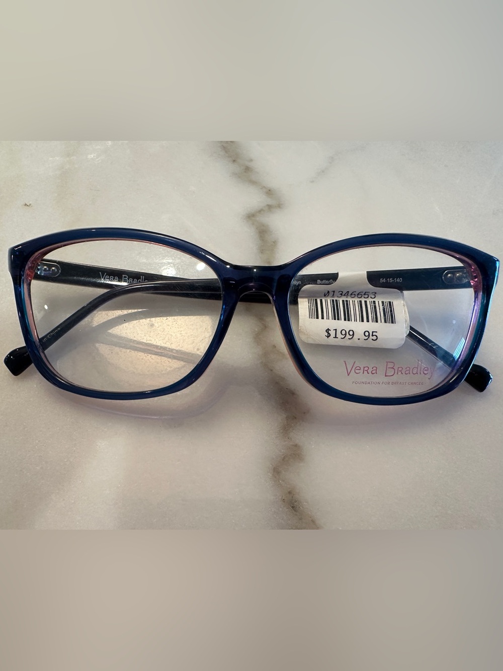 Vera Bradley Tamlyn Butterfly Flutter Blue Floral Eyeglass Frames - NWT